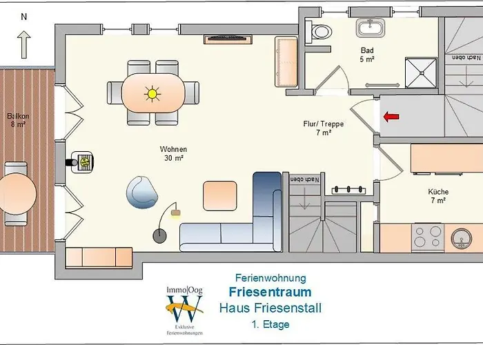 Friesenstall Watt N Glueck - Paradiesische Ruhe In Strandnaehe 公寓 万根沃格